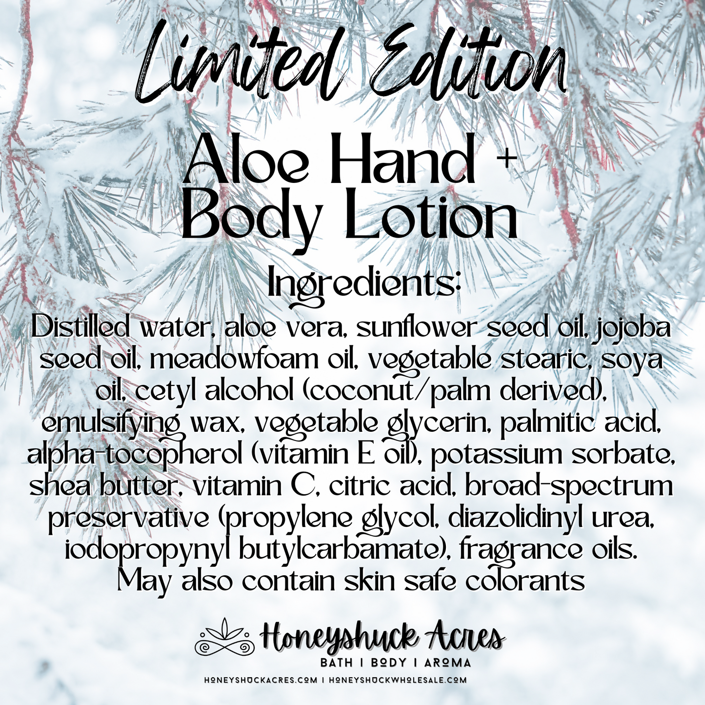 Aloe Hand + Body Lotion | * Limited Edition * | 8 fl oz