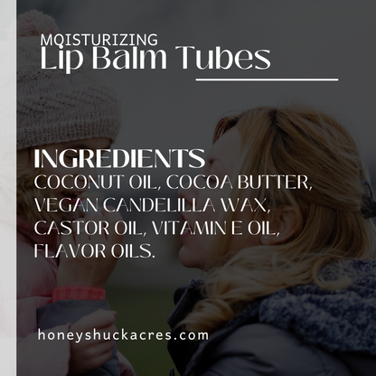 Lip Balm Tube | Tea + Honey | Vegan | Net Wt 0.15 oz