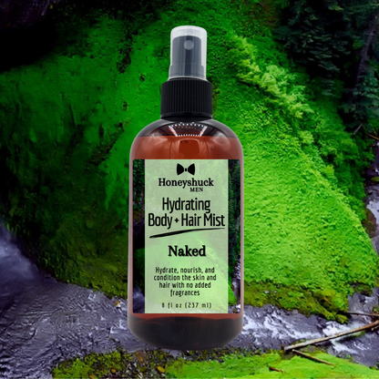 Men's Hydrating Body + Hair Mist | Naked | Unscented | Choice of Size | Spray