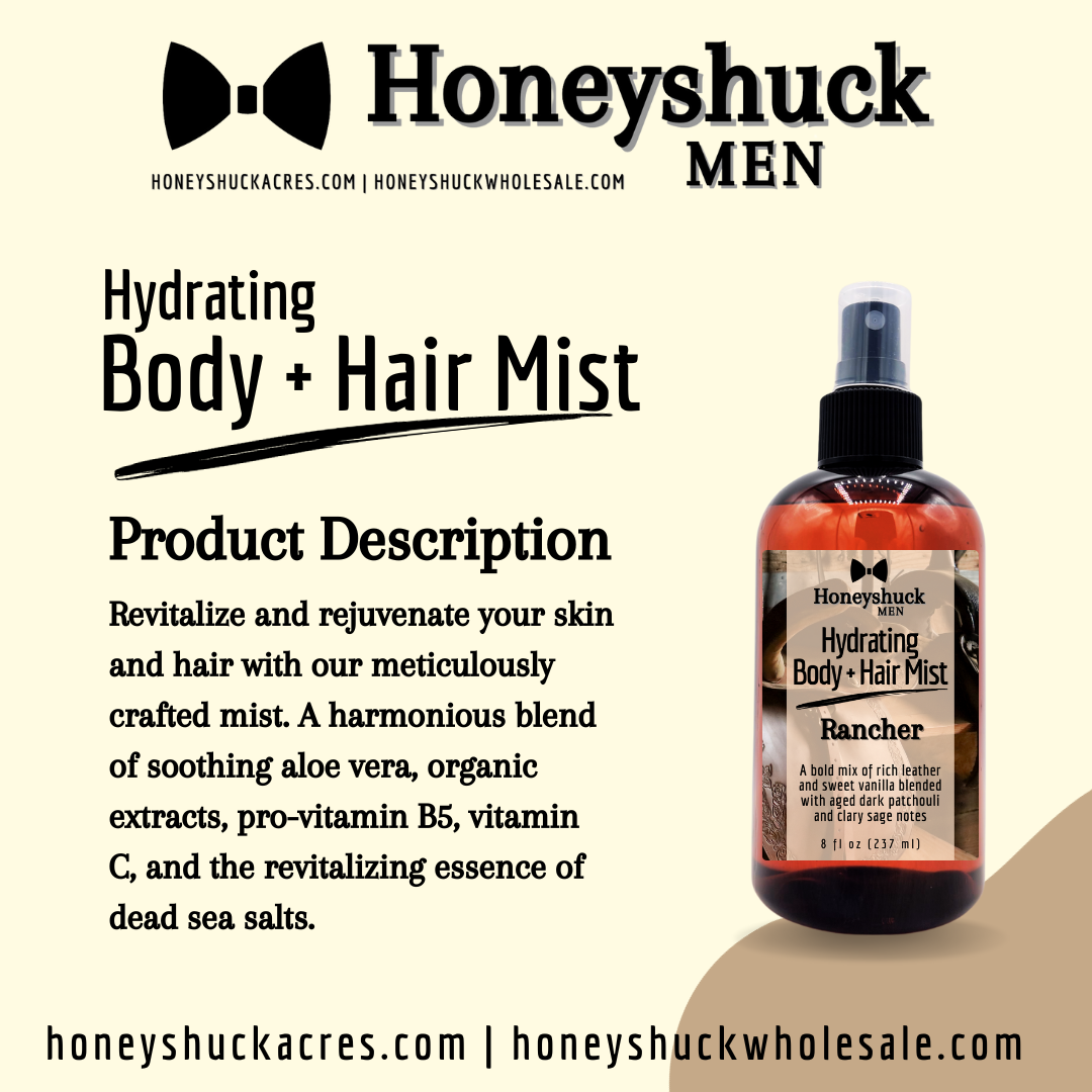 Men's Hydrating Body + Hair Mist | Forester | Choice of Size | Spray