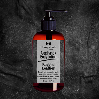 Men's Hand + Body Lotion | Rugged Leather | Choice of Size | Vegan
