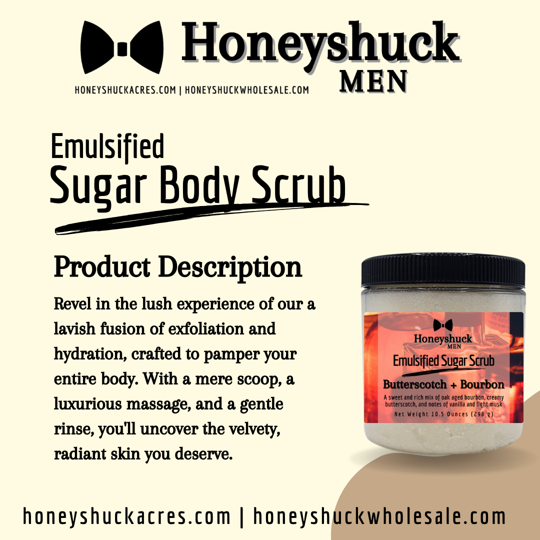 Men's Sugar Body Scrubs | A Perfect Gentleman | Choice of Size