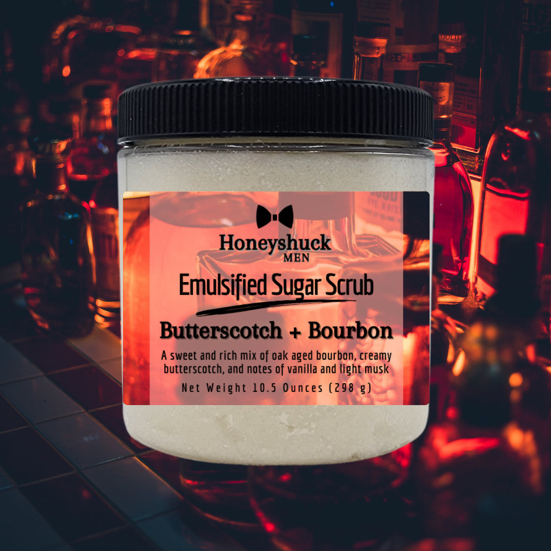 Men's Sugar Body Scrubs | Butterscotch + Bourbon | Choice of Size