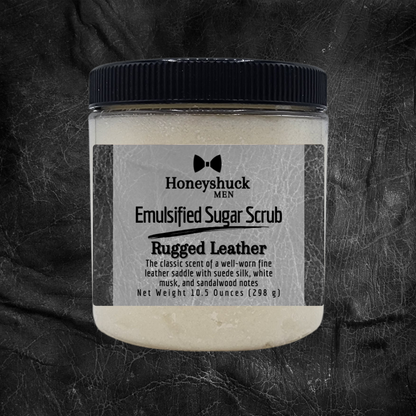 Men's Sugar Body Scrubs | Rugged Leather | Choice of Size