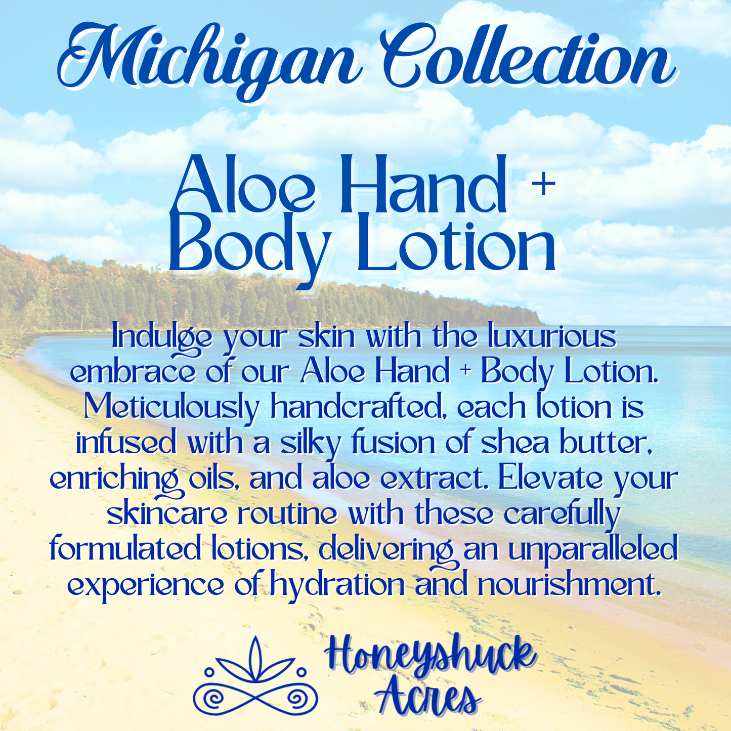 Michigan Hand + Body Lotion | Point Betsie Inspired Scent | Choice of Size