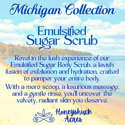 Michigan Sugar Body Scrub | Great Lakes Inspired Scent | Choice of Size