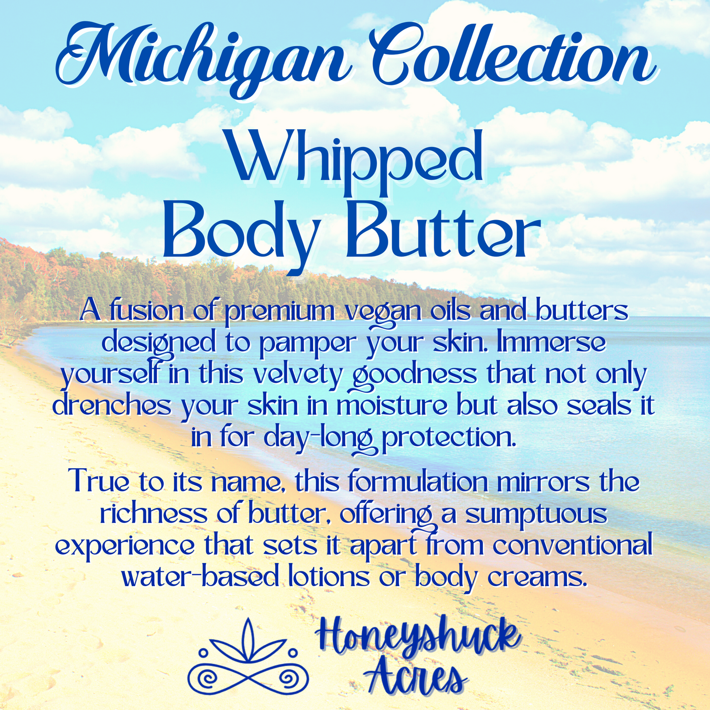 Michigan Whipped Body Butter | Great Lakes Inspired Scent | Choice of Size