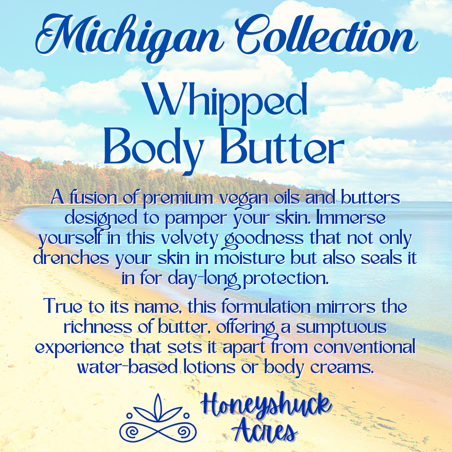 Michigan Whipped Body Butter | Tahquamenon Falls Inspired Scent | Choice of Size