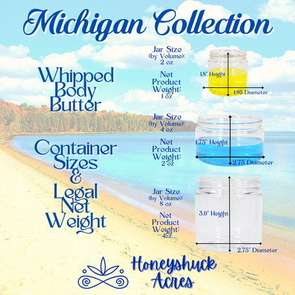 Michigan Whipped Body Butter | Isle Royale Inspired Scent | Choice of Size