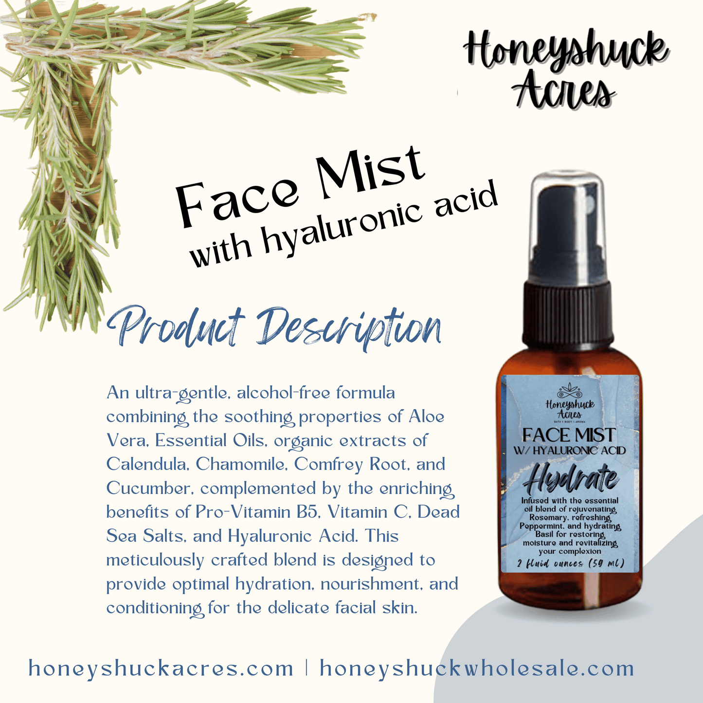 Face Care Bundle | Hydrate | Mist + Oil | Essential Oils | 2 fluid ounces